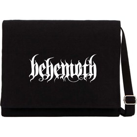 Resim Behemoth Classic Logo Siyah Kanvas Postacı Çantası - Siyah 