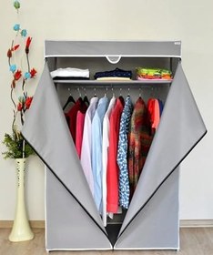 Resim BASİC PORTATİF BEZ DOLAP - GRİ 