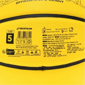 Resim Basketbol Topu - 5 Numara - Sarı - R100 