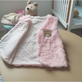 Resim Ercahome tekstil Kız bebek içi %100 pamuk dışı peluş pembe kuzu yelek 