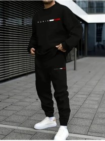 Resim LAND MODA Unisex Kapüşonlu 2 Iplik kışlık kalın Basic Eşofman Takımı 