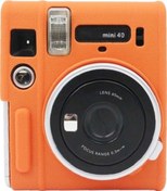 Resim Sones Fujifilm Instax Mini 40 Uyumlu Yumuşak Silikon Koruyucu Kılıf Turuncu 