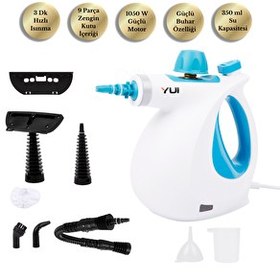 Resim Yui Nv602 Mini Steam Cleaner Çok Fonksiyonlu 9 Parça Buharlı Temizlik Makinesi -buharlı Temizleyici 