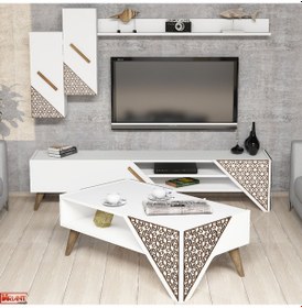 Resim Variant Beril Tv Ünitesi Ve Orta Sehpa Takımı - Beyaz 