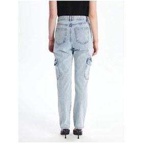 Resim Kargo Cep Kar Yıkama Jeans Pantolon Mavi 