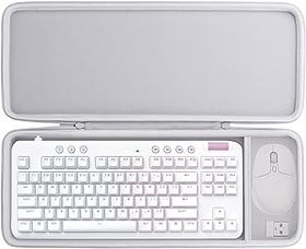 Resim Co2crea Klavye ve Fare Combo Seyahat Kılıfı Logitech G G713 Kablolu G715 Kablosuz Mekanik Oyun Klavyesi+Logitech G G705 Oyun Faresi, Sadece Kılıf 