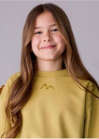 Resim Kız Swatshirt 25kmyr7422 Yeşil 