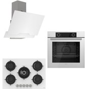 Resim Ferre Pure Rs Serisi Beyaz Ankastre Set ( D064 - Rs036 - Xe61cb ) 75 Cm Ocak 