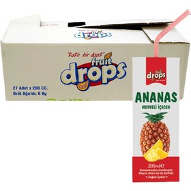 Resim Fruit Drops Ananas Meyveli İçecek 27x200 Ml 