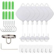 Resim Pazly Htc Vive Pro//oculus Rift//quest Link//quest 2 Vr Kablo Yönetim Sistemi İçin Mftd 6 Adet Teleskopik Tavan Kasnakı - Beyaz Beyaz 