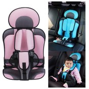 Resim Araba Taşınabilir Çocuk Güvenlik Koltuğu Pembe + Gri , Boyut:54 X 36 X 25cm 3-12 Yaşında 