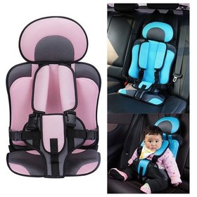 Resim Araba Taşınabilir Çocuk Güvenlik Koltuğu Pembe + Gri , Boyut:54 X 36 X 25cm 3-12 Yaşında 