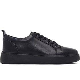 Resim Derimod Erkek Siyah Bağcıklı Deri Sneaker,Kışlık Spor Ayakkabı 25WFD681818 