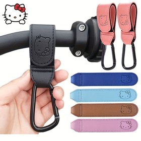 Resim Sanrio Kedi Temalı Puset ile Ayarlanabilir Tutucular, Elektrikli Bisikletler ve Motosikletler için Taşınabilir Karabinalar. 