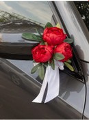 Resim Krasivaa Svad'ba Damat Ve Gelin İçin El Korkulukları Ve Aynalarına Takılan Araba Düğün Süsü 262357678 