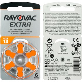 Resim Rayovac Extra 13 Numara İşitme Cihaz Pili 6'lı 