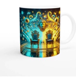 Resim Ikizler Burcu Baskılı Kahve Kupası - Galaktik Taht Odası Temalı Vs2 
