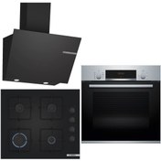 Resim Bosch Siyah 3 Lü Ankastre Set 332 ( HBF534ES3T - POP6C6P30O - DWK66PJ60T ) 