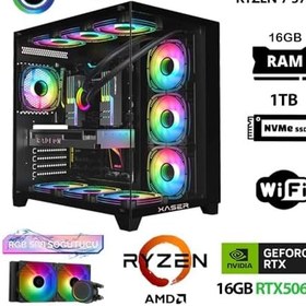 Resim SovaX30 Ryzen 7 5700x 16GB Ram 1TB M.2 NVMe SSD 16GB RTX5060Ti Sıvı Soğutmalı Oyuncu Tavsiye Sistem 