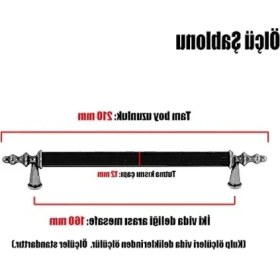 Resim Hakay Metal Çekmece Dolap Kapak Kulp 160 mm (4 Adet) 