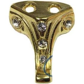 Resim Moda Taşlı Ahşap Sandık Ayağı, Kutu Ayak 2,5 Cm - Sarı, 100 Adet Ahşap 