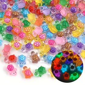 Resim 200 Adet Mini Karanlıkta Parlayan Çizgi Film Kaplumbağa Süslemeleri - Renkli Reçine DIY Aksesuarlar Parti Hediyeleri, Oda Dekorasyonu ve Hediye için, 14 Yaş ve Üzeri İçin Uygun | Eğlenceli Tasarım | Dayanıklı Kaplumbağa, Noel İçin En İyisi 