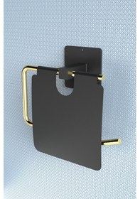 Resim Karteya Yapışkanlı Kapaklı Paslanmaz Gold Tuvalet Kağıdı Tutacağı/tuvalet Wc Kağıtlık Gold 