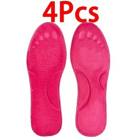 Resim Gateesat 4 Parça Gül Kırmızı Sıcak Tabanlık - Kışlık Spor Kar Botları İçin Kaymaz 