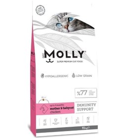 Resim Molly Düşük Tahıllı Hypoallergenic Tavuklu Anne Ve Yavru Kedi Maması 15 Kg 
