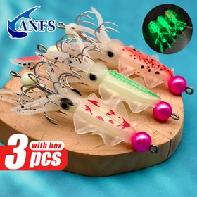 Resim ANFS 3 Parça Kalamar Yemi Seti - Gece Balıkçılığı İçin İdeal, Balıkçılar İçin Harika Hediye 