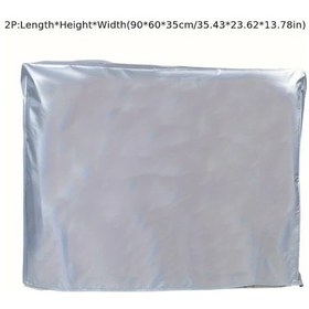 Resim Chuangyinshop 2p Klima Kapağı Isı Yalıtımlı Gümüş Renkli Dış Mekan Koruma Kılıfı 