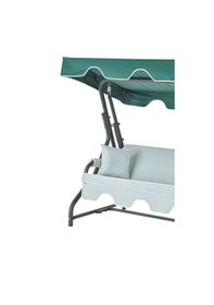 Resim Ruta 3 Kişilik Sabit Bahçe Balkon Teras Salıncağı - Yeşil Çizgili Yeşil 