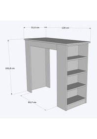 Resim Bicabin 529778068 Tekila Raflı Bar Yemek Mutfak Masası 