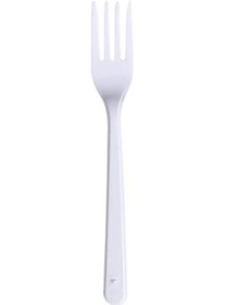 Resim Plastik Çatal Beyaz Renkli Parti Piknik Davet Doğum Günü Çatalı - 18 Cm. - 25 Adetlik 3 Paket 