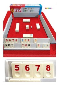 Resim Carton Plastik Okey Takımı Büyük Boy 1 Takım 43 Cm Istaka Boyu 