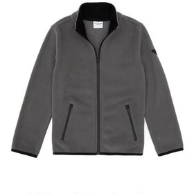 Resim U.S. Polo Assn. Erkek Çocuk Gri Fermuarlı Sweatshirt 50313853-VR024 