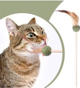 Resim Pribor Tüylü Catnipli Kedi Oyun Oltası, Kedi Naneli 