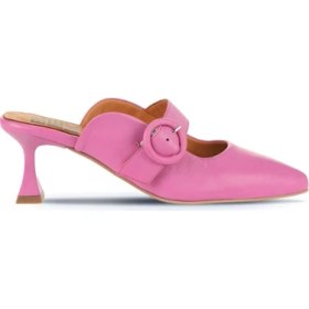 Resim Bueno Shoes Fuşya Deri Kadın Topuklu Terlik 01WA1301 01WA1301 