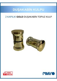 Resim 2 Kapılık Duşakabin Topuz Kulp Gold Cam Duşakabin Kulpu Gold 