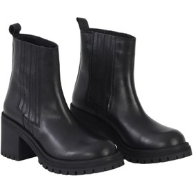 Resim Bueno Shoes Siyah Deri Kadın Topuklu Bot 39wb8120 