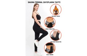 Resim Young&Fit Zayıflatan Vücut Şekillendirici Toparlayıcı Termal Agraflı Korse Tayt 