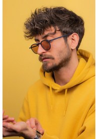 Resim Focus On TS001-P Wilson Matte Navy Blue Brown Polarize Erkek Güneş Gözlüğü 