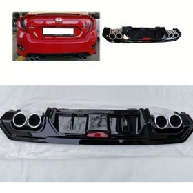 Resim Genel Markalar Honda Civic Fc5 Difüzör Arka Tampon Eki Pianoblack Ithal 16-20 