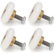 Resim Duş Kapısı Silindirleri 4'lü Naylon Bakır Sürgülü Banyo Camı B 