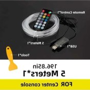 Resim Trendooze Turcoshop11 8 Renkli Araç İçi Led Şerit Işık Müzik/kumanda Usb Rgb Neon 500cm Led 