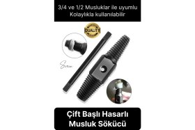 Resim Kırık Musluk Ters Kılavuz Açıcı Aparatı Çift Başlı Su Borusu Vida Hasarlı Cıvata Sökücü Set 