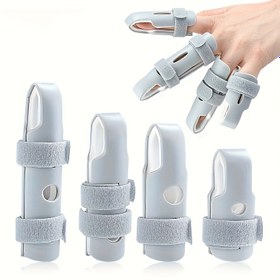 Resim 4 adet Ayarlanabilir Parmak Desteği Splintleri - PP Malzeme ile Yumuşak Köpük Astar ve Halka Kayışları, Erkekler ve Kadınlar için Unisex Tasarım, Sadece Elde Yıkama, Spor Yaralanması İyileştirme İçin Parmak Splintleri, Spor İçin Parmak Splintleri, Yaralanma İyileştirme Yardımcısı, Şık Parmak Splinti, Dayanıklı Parmak Splinti 