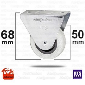 Resim Aletçantam Sabit Mobilya Tekeri Dolap Tekerlek 50 x 18 MM -4 Adet 
