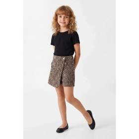 Resim Joy Kids Kız Çocuk Leopar Desen %100 Pamuk Şort Etek (8-11YAŞ) 