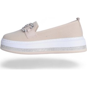 Resim Abboud 2157 Krem Kadın Babet Ayakkabı Krem 